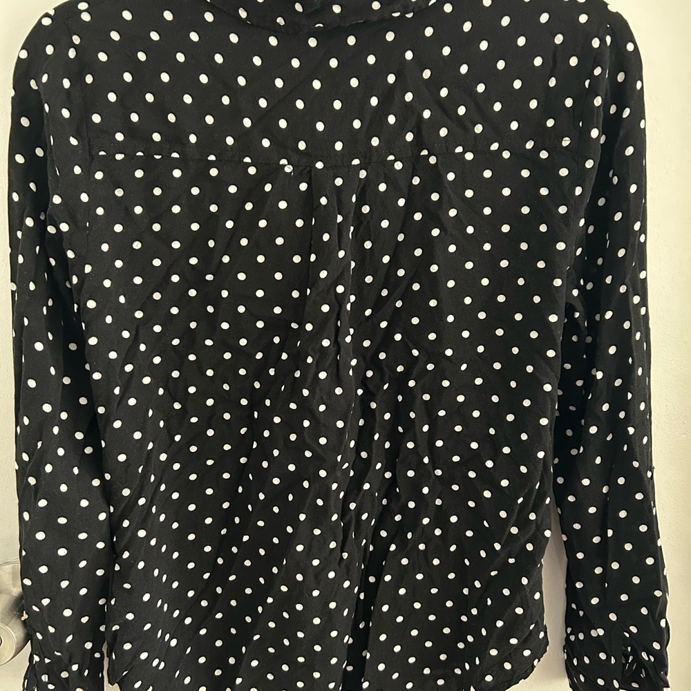 Black and White Polka Dot Women's Top